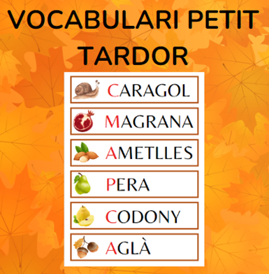 Vocabulari petit TARDOR