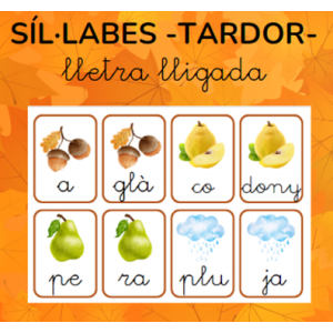 Síl·labes TARDOR lletra lligada