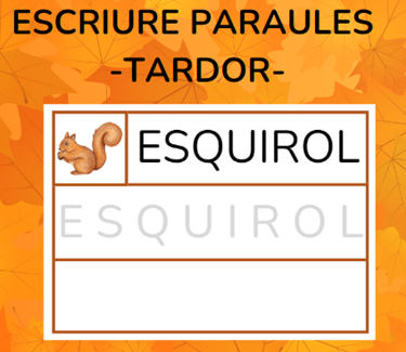 Escriure paraules - TARDOR