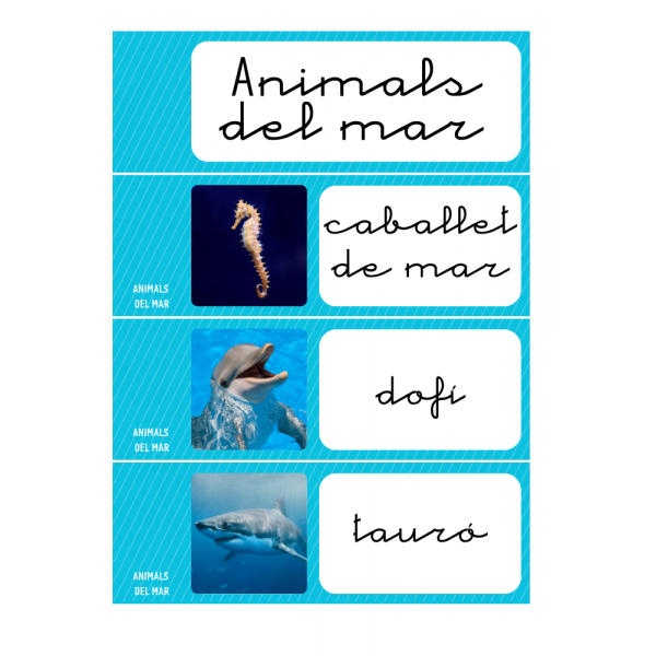 Targetes d'imatges ANIMALS DEL MAR