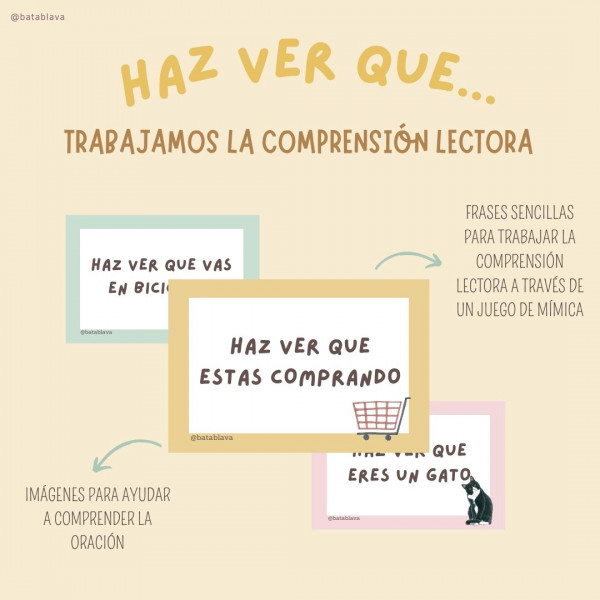 Haz ver que... (comprensión lectora)