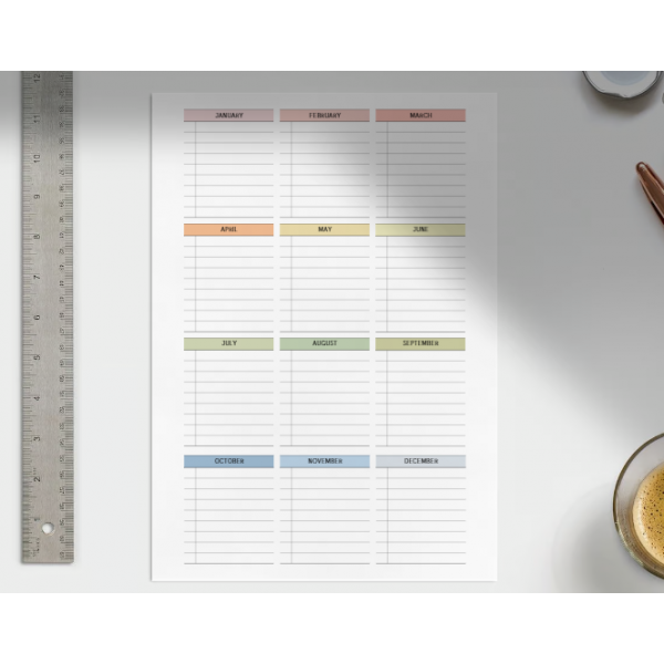 Planning anual d'objectius per mesos