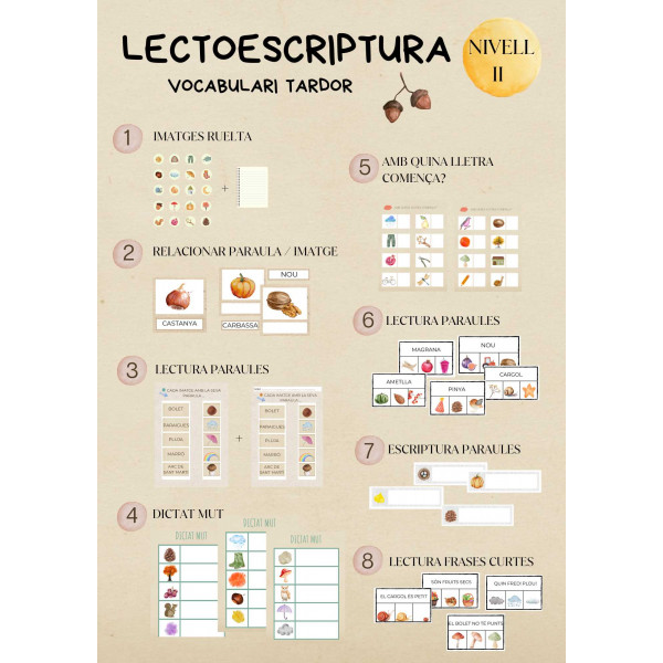 Lectoescriptura tardor. Nivel II