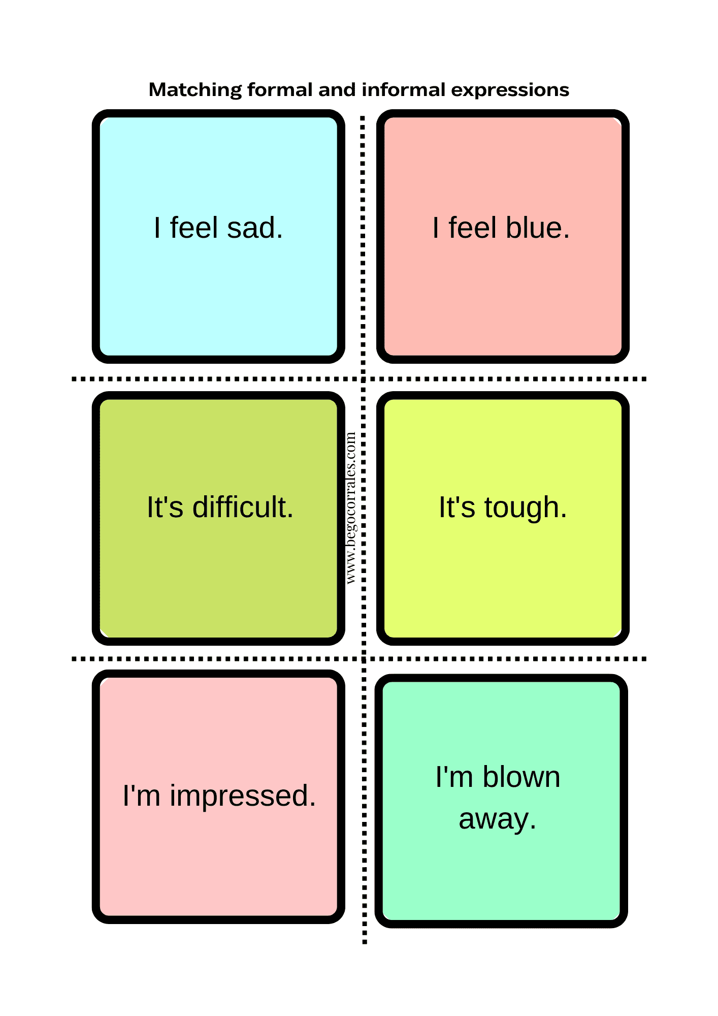 Formal and informal sentences