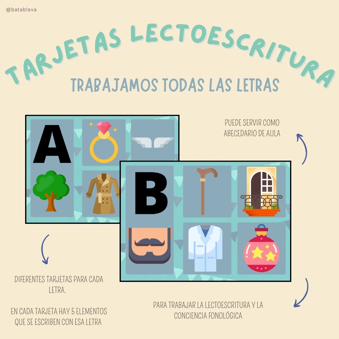 Tarjetas de lectoescritura