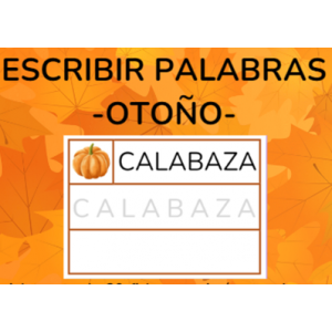 Escribir palabras OTOÑO