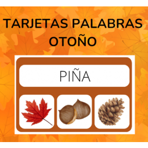 Tarjetas palabras otoño