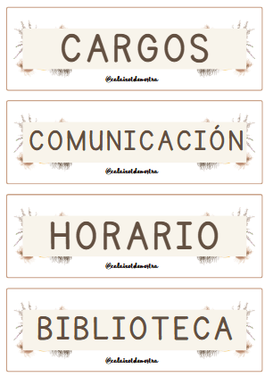 Carteles para el aula