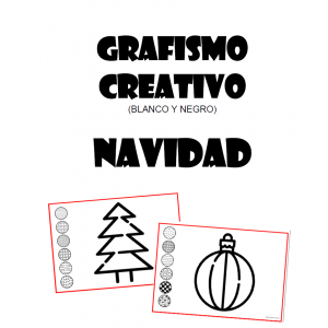 Grafismo creativo en blanco y negro - navidad