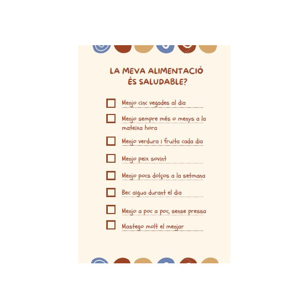 Checklist alimentació saludable