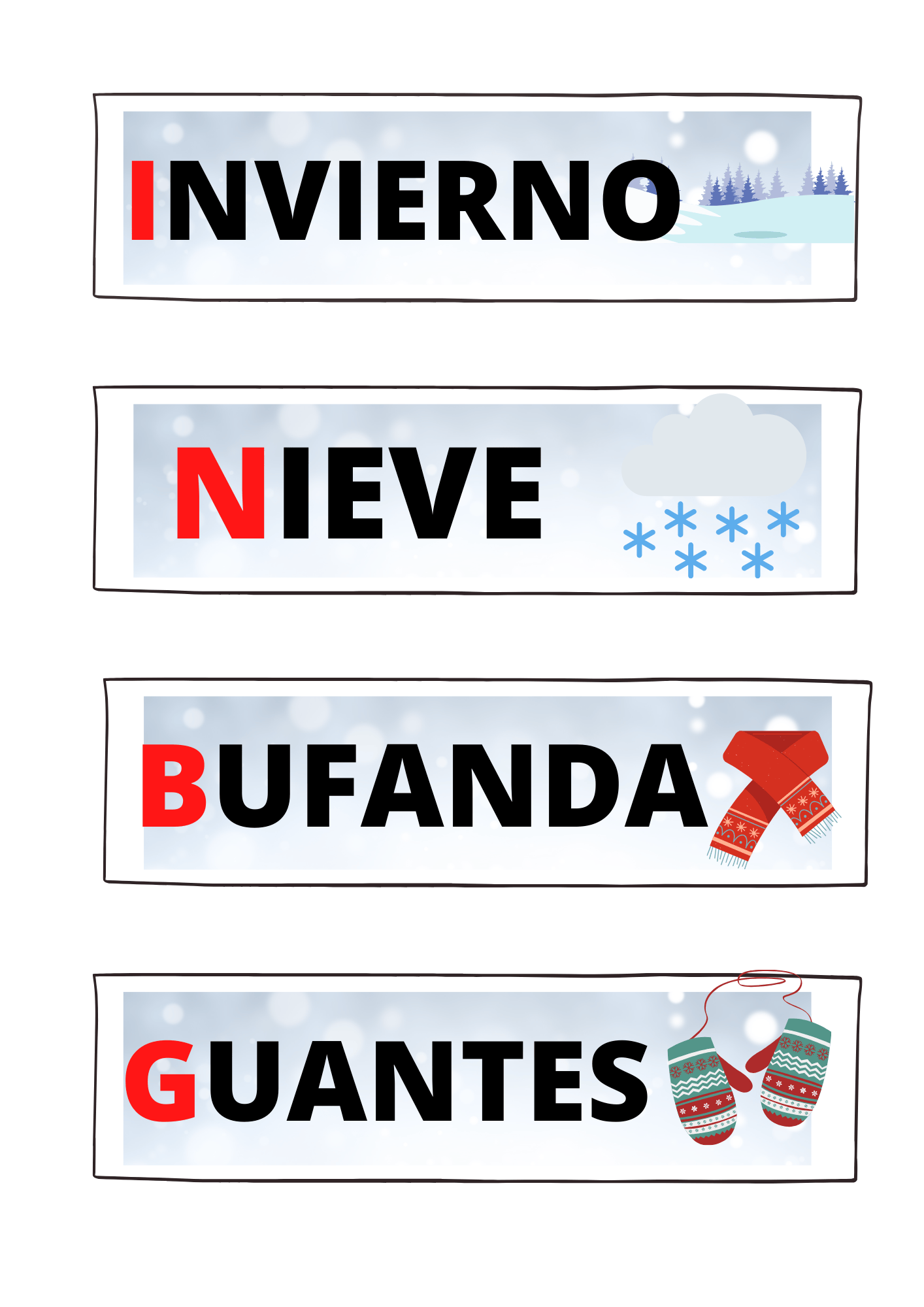 Tarjetas de invierno