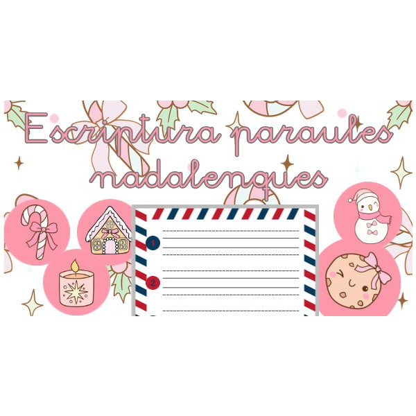 Escritura palabras de Navidad