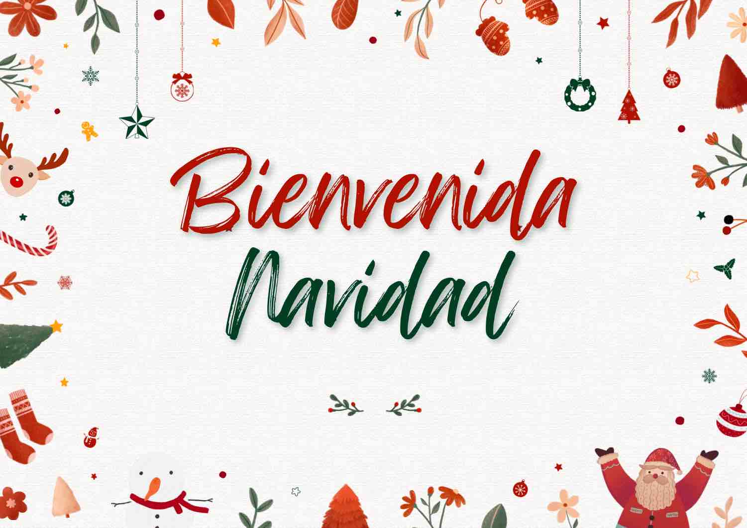 Cartel bienvenida Navidad