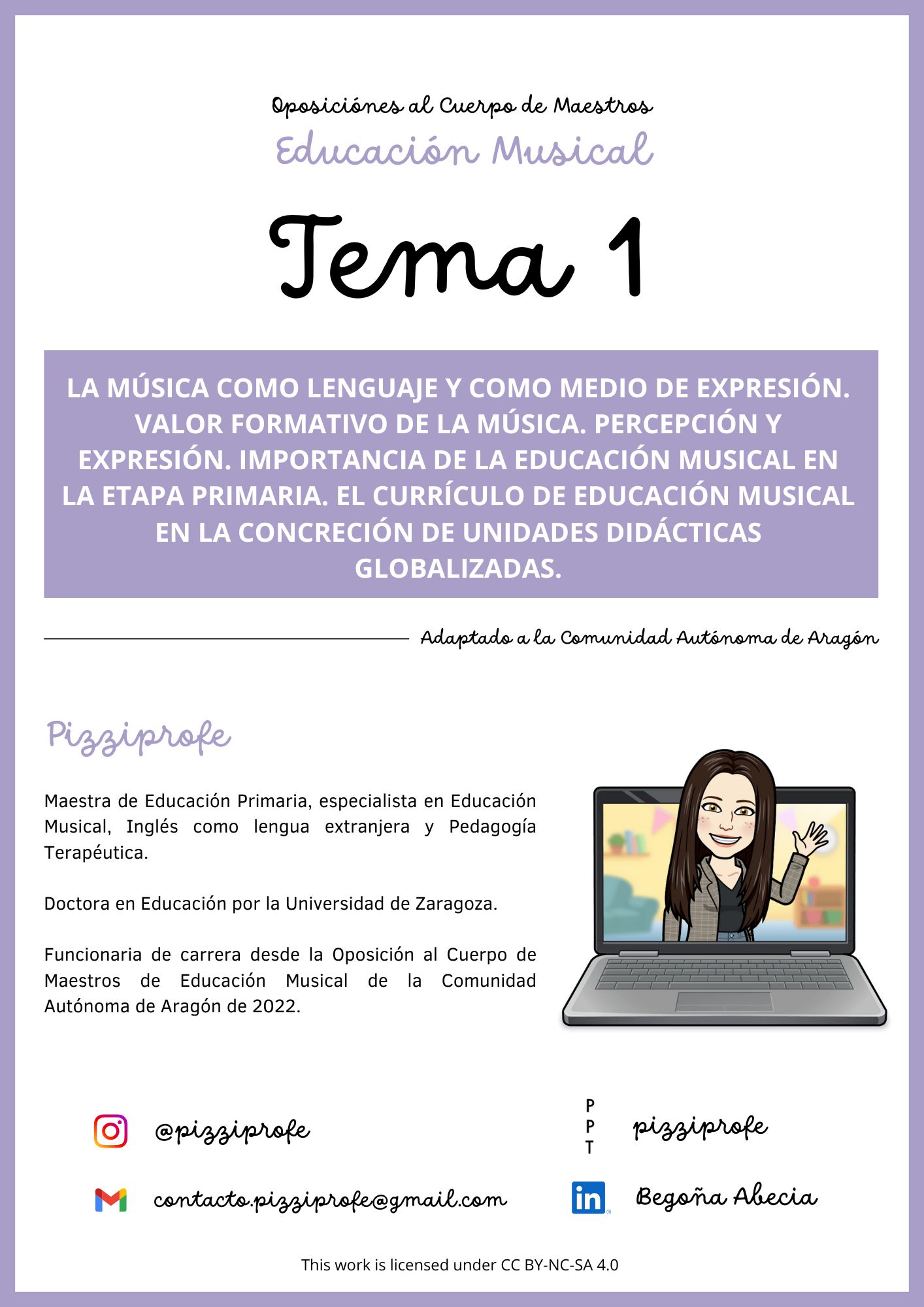 Tema 1 - Oposición al Cuerpo de Maestros de Educación Musical - Aragón