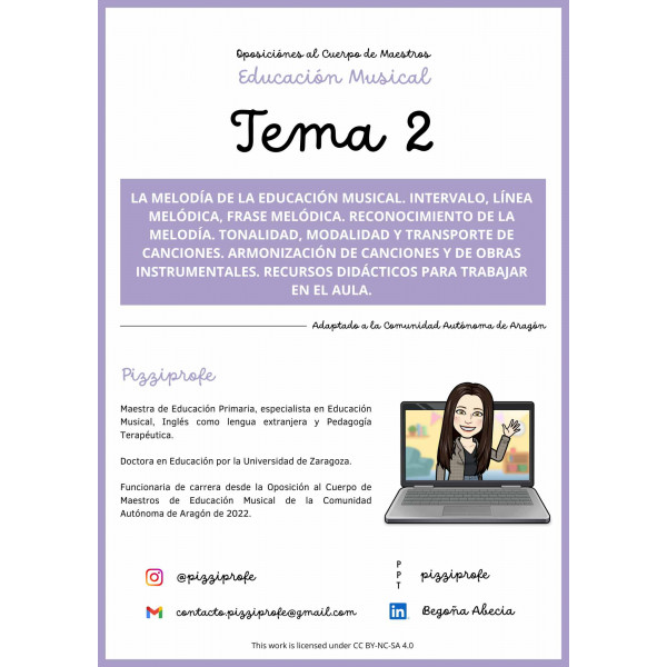 Tema 2 - Oposición al Cuerpo de Maestros de Educación Musical - Aragón