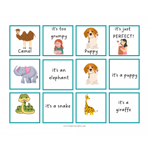 Dear zoo memory game and flashcards