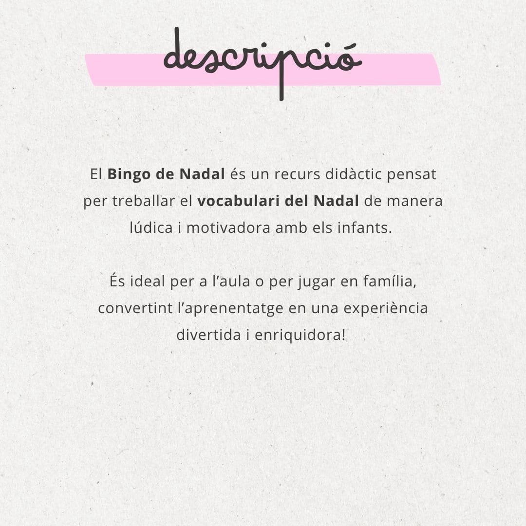 Profes Papel Tijera BINGO DE NADAL